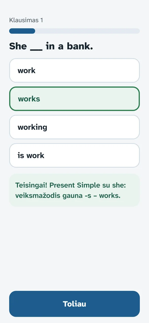 Lygio testo klausimas